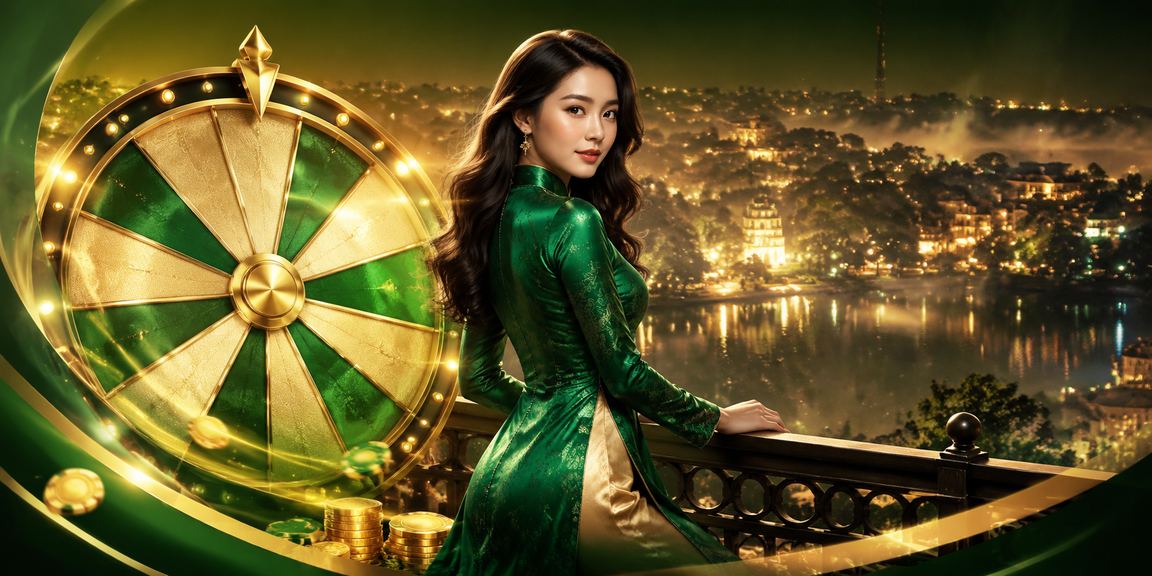 Người phụ nữ mặc áo dài tại Đà Lạt tham gia chương trình rút thăm may mắn