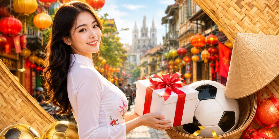 Người hâm mộ bóng đá Hà Nội đội nón lá cổ vũ trận đấu và tham gia khuyến mãi cá cược